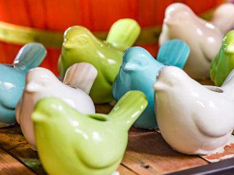 Table Talk at Home | Flock of Ceramic Birds